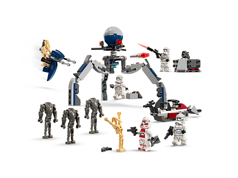LEGO 75372 Star Wars: Bojni paket Klonski bojevnik in Bojni droid