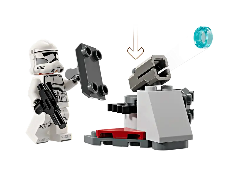 LEGO 75372 Star Wars: Bojni paket Klonski bojevnik in Bojni droid