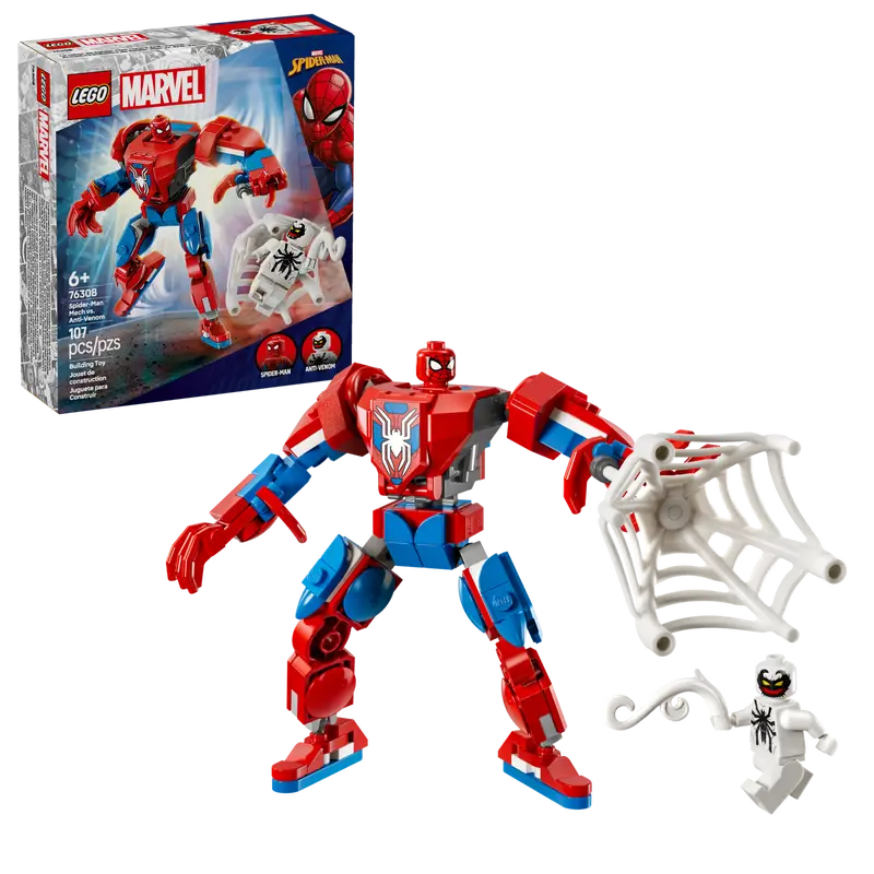 Lego Super Heroes 76308 Robotski oklep Spider-Man proti Anti-Venomu