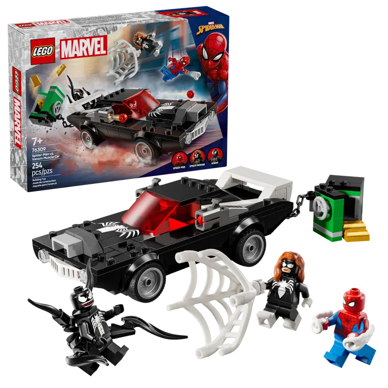 Lego Super Heroes 76309 Spider-Man proti Venomovemu avtu z močnim motorjem