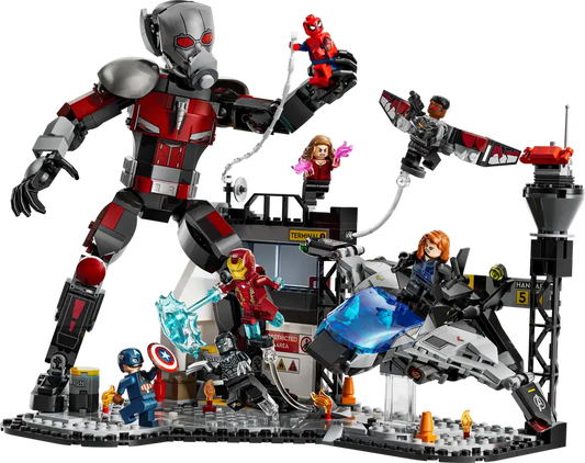 Lego Super Heroes 76314 Stotnik Amerika: Državljanska vojna, akcijska bitka