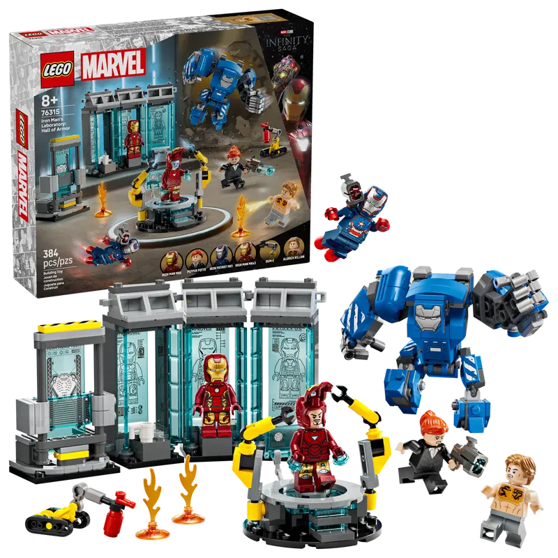 Lego Super Heroes 76315 Iron Manov laboratorij: Dvorana oklepov