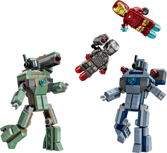 Lego Super Heroes 76320 Iron Man in War Machine proti dronom Hammer