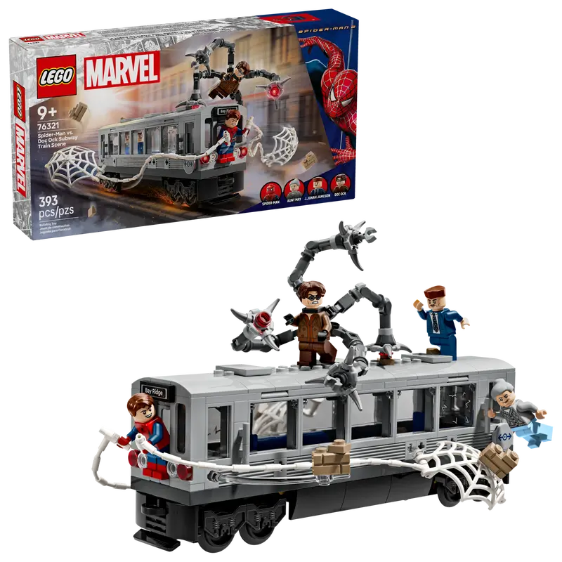 Lego Super Heroes 76321 Spider-Man proti Doc Ocku, prizor na podzemnem vlaku