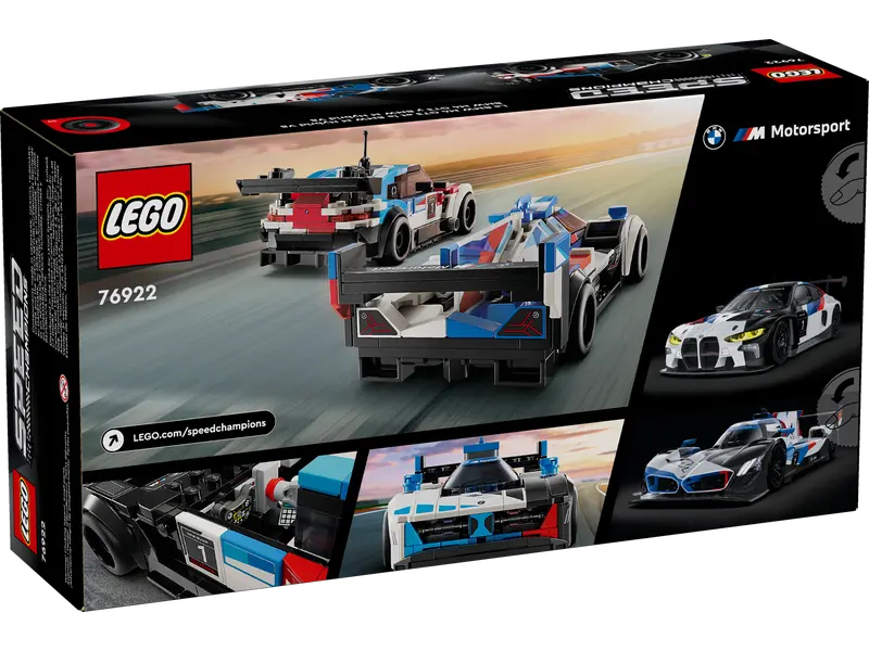 Lego Speed Champions 76922 Dirkalna avtomobila BMW M4 GT3 in BMW M Hybrid V8