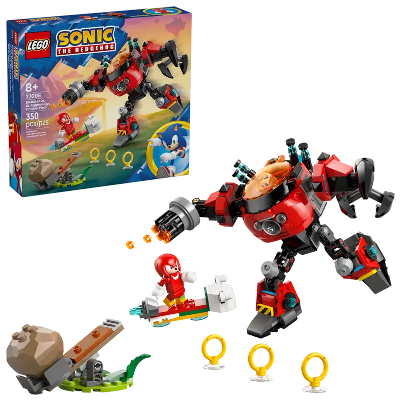 LEGO Sonic 77005 Knuckles vs robotski oklep Dr. Eggman Egg Crusher