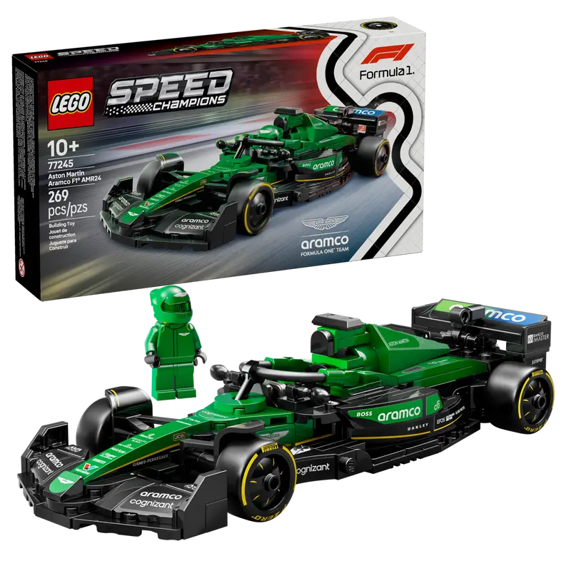Lego Speed Champions 77245 Dirkalni avtomobil Aston Martin Aramco F1 AMR24