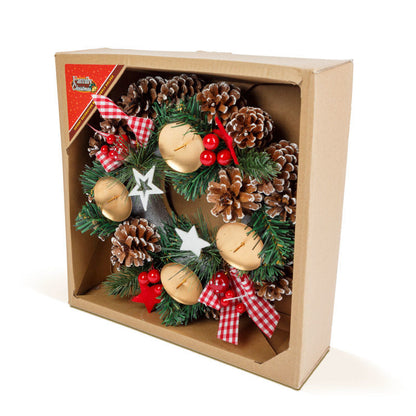 Adventni venc - s držalom za sveče - 30 cm - Okraski