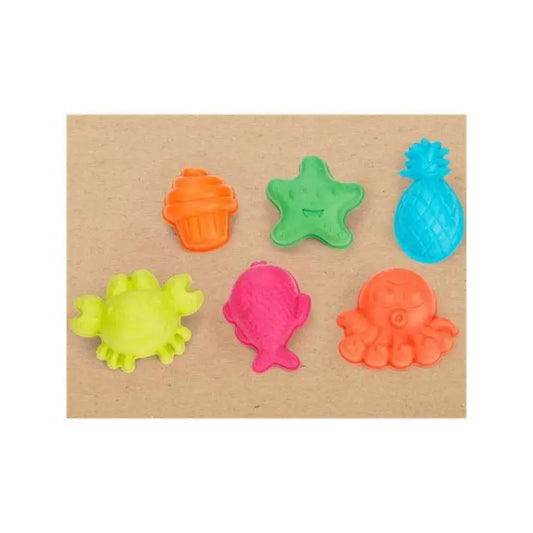Beach Toys 6 delni biorazgradljiv set kalupov za peskovnik iz pšenične slame - MiniPark