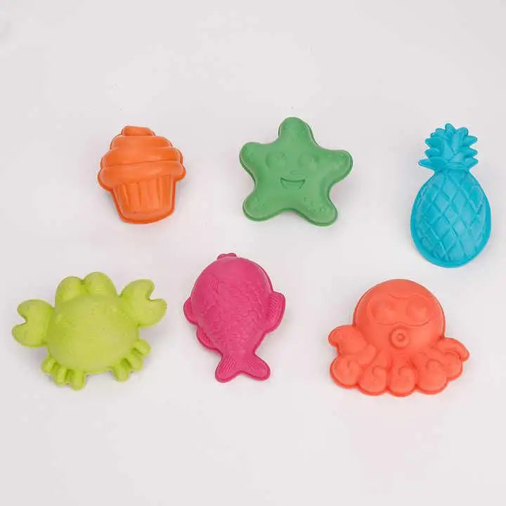Beach Toys 6 delni biorazgradljiv set kalupov za peskovnik iz pšenične slame - MiniPark