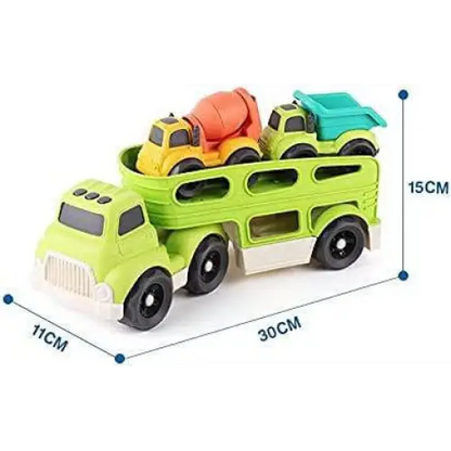 Beach Toys avtotransporter + 2 tovornjaka za peskovnik iz reciklirane bio plastike +18M, nestrupene barve, za peskovnik - MiniPark