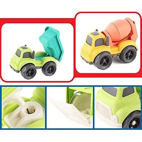 Beach Toys avtotransporter + 2 tovornjaka za peskovnik iz reciklirane bio plastike +18M, nestrupene barve, za peskovnik - MiniPark