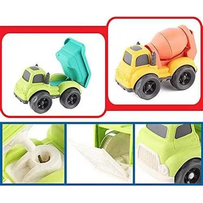 Beach Toys avtotransporter + 2 tovornjaka za peskovnik iz reciklirane bio plastike +18M, nestrupene barve, za peskovnik - MiniPark