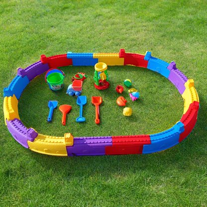 Beach Toys bio peskovnik Grad z dodatki – 18-delni otroški set za igro - MiniPark