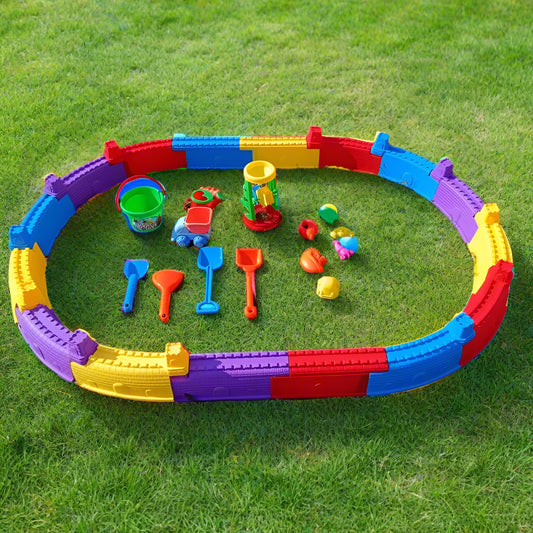 Beach Toys bio peskovnik Grad z dodatki – 18-delni otroški set za igro - MiniPark
