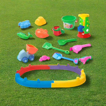 Beach Toys bio peskovnik Grad z dodatki – 18-delni otroški set za igro - MiniPark