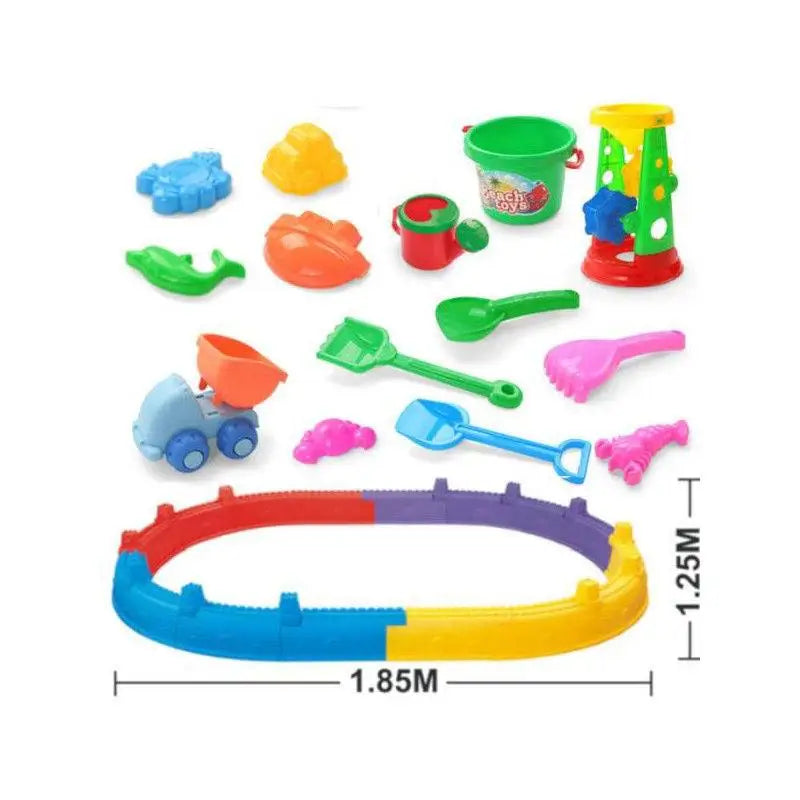 Beach Toys bio peskovnik Grad z dodatki – 18-delni otroški set za igro - MiniPark