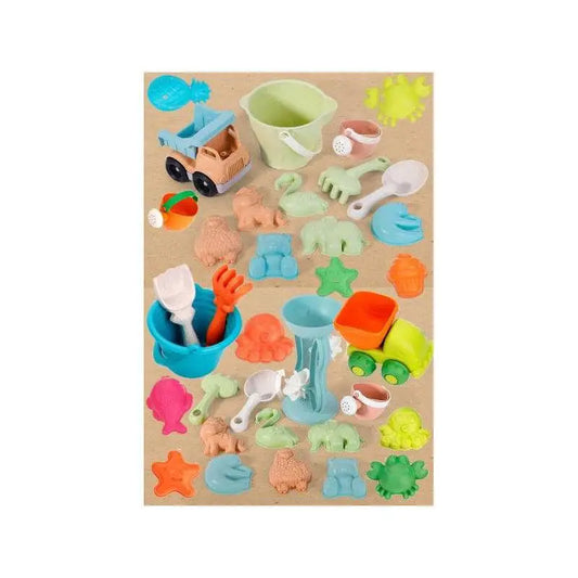 Beach Toys otroški 35-delni komplet bioplastičnih igrač za peskovnik ali na plažo - MiniPark