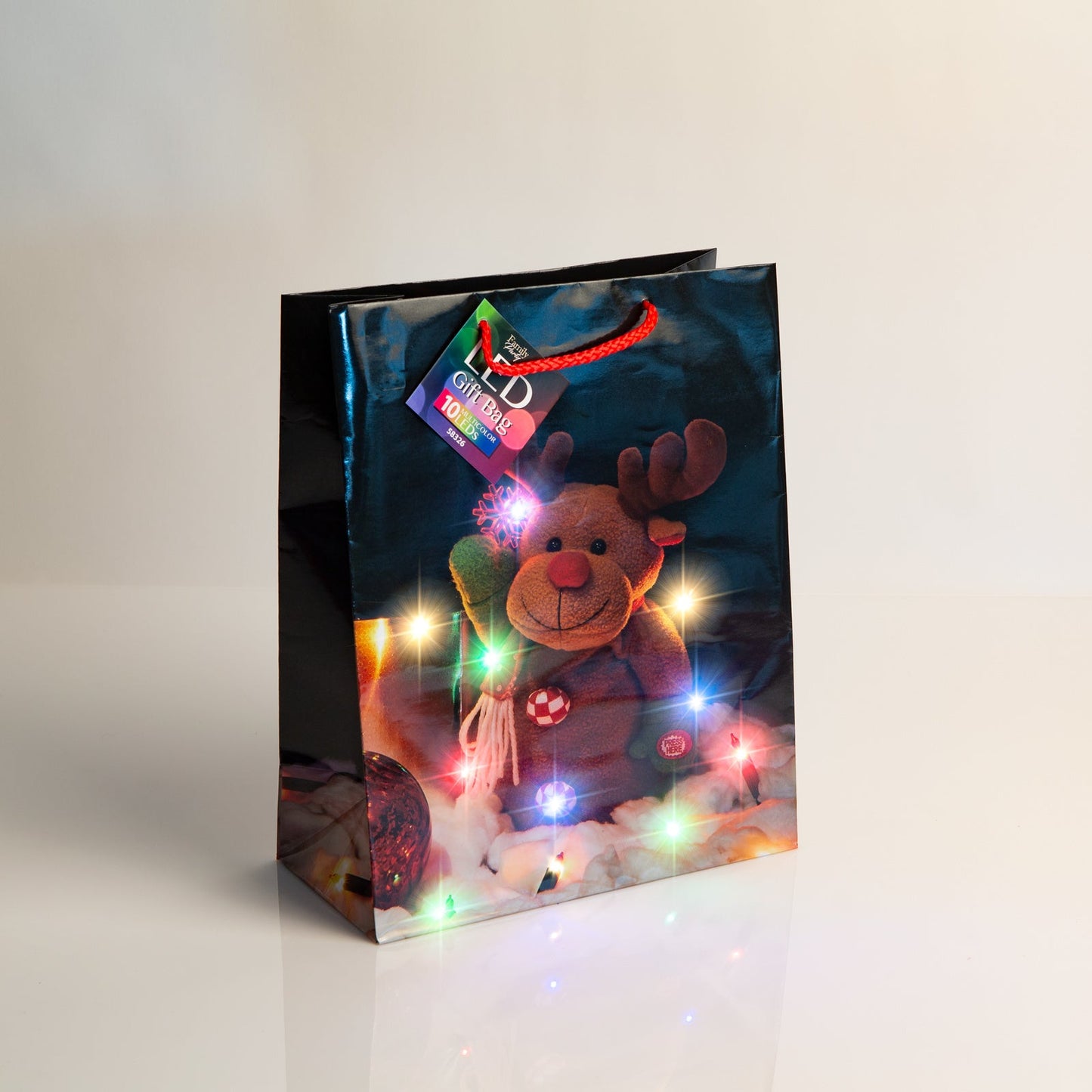 Božična darilna vrečka L s LED lučkami Angel 178 x 102 x 228 mm - 4 vrste / komp. - Darilni papir in vrečke