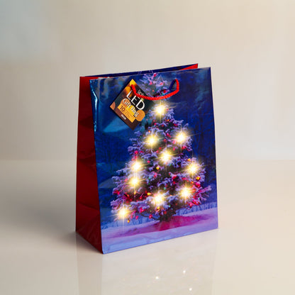 Božična darilna vrečka L s LED lučkami Angel 178 x 102 x 228 mm - 4 vrste / komp. - Darilni papir in vrečke