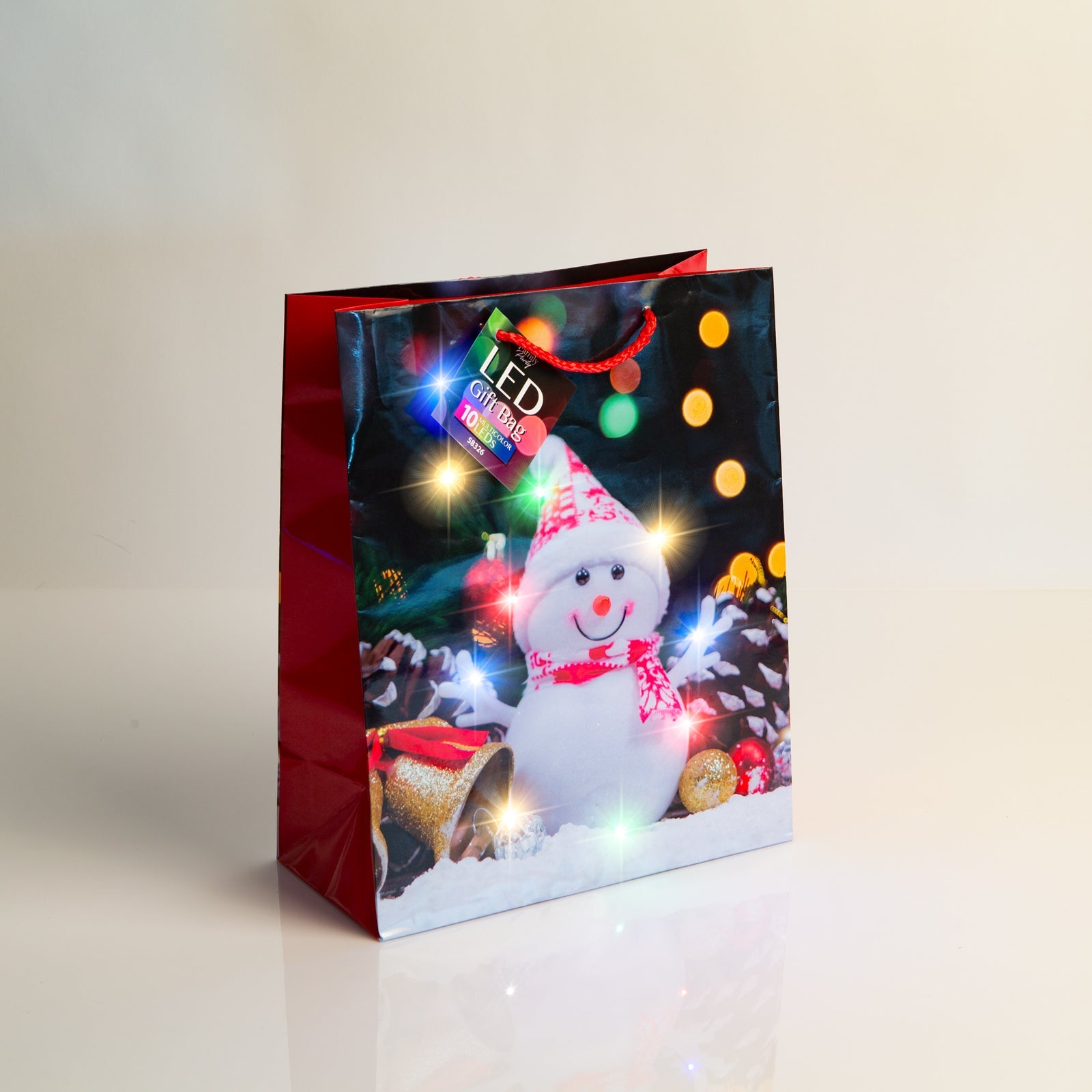 Božična darilna vrečka L s LED lučkami Angel 178 x 102 x 228 mm - 4 vrste / komp. - Darilni papir in vrečke