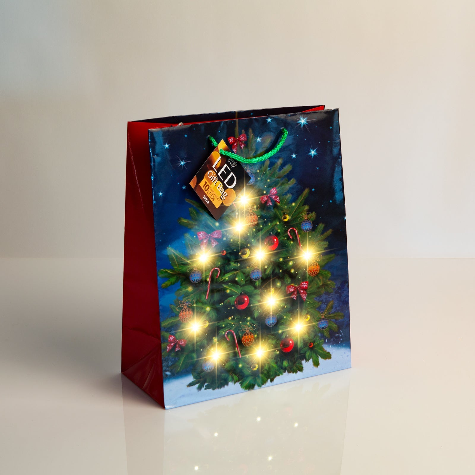 Božična darilna vrečka L s LED lučkami Angel 178 x 102 x 228 mm - 4 vrste / komp. - Darilni papir in vrečke