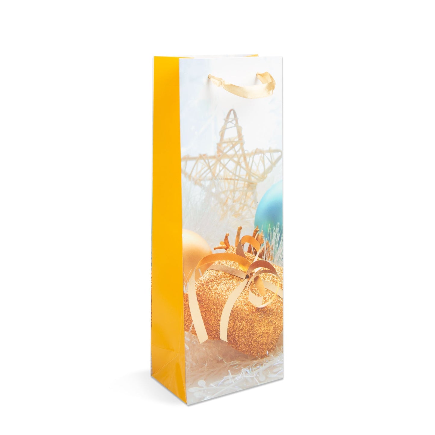 Božična darilna vrečka za steklenice - papirna - 360 x 127 x 83 mm - 4 vrste / paket - Darilni papir in vrečke