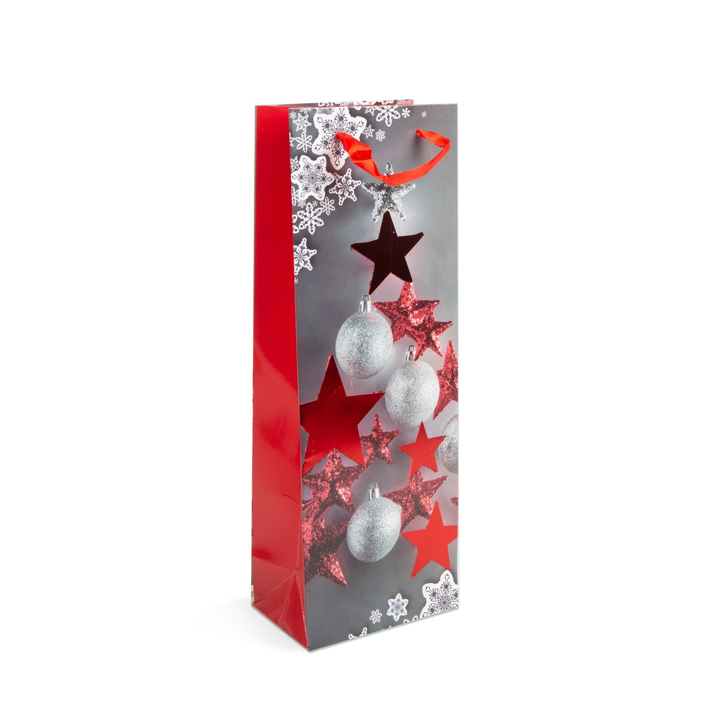 Božična darilna vrečka za steklenice - papirna - 360 x 127 x 83 mm - 4 vrste / paket - Darilni papir in vrečke