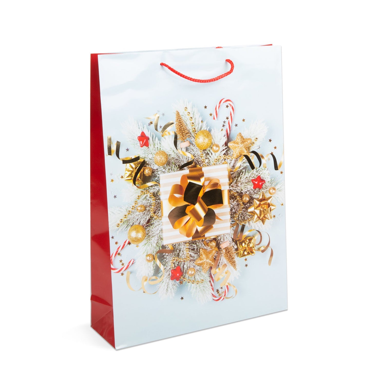 Božične darilne vrečke XL - papir - 330 x 102 x 457 mm - 4 vrste / komp. - Darilni papir in vrečke