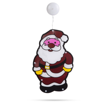Božični LED PVC okenski dekor - Božiček - 27 x 17 cm - Osvetlitev