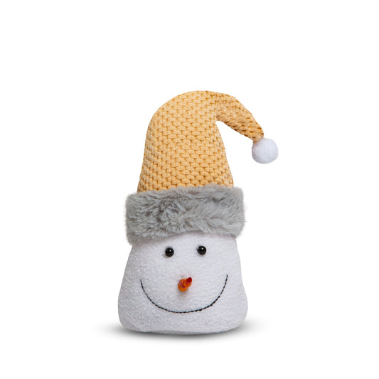 Božični snežak s bež kapo - 23 cm - Okraski