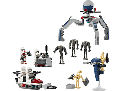 LEGO 75372 Star Wars: Bojni paket Klonski bojevnik in Bojni droid