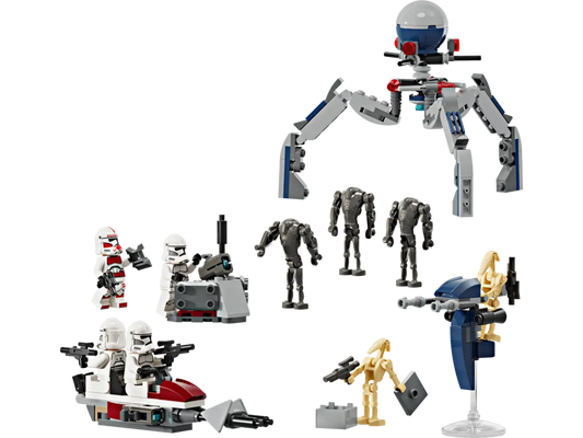 LEGO 75372 Star Wars: Bojni paket Klonski bojevnik in Bojni droid