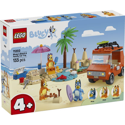 LEGO Bluey 11202 Blueyjina plaža in izlet z družinskim avtomobilom