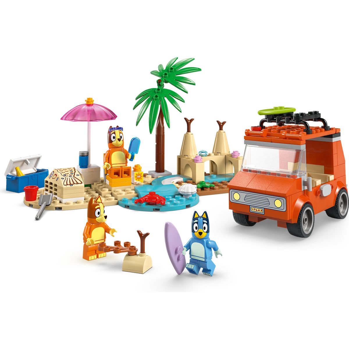 LEGO Bluey 11202 Blueyjina plaža in izlet z družinskim avtomobilom
