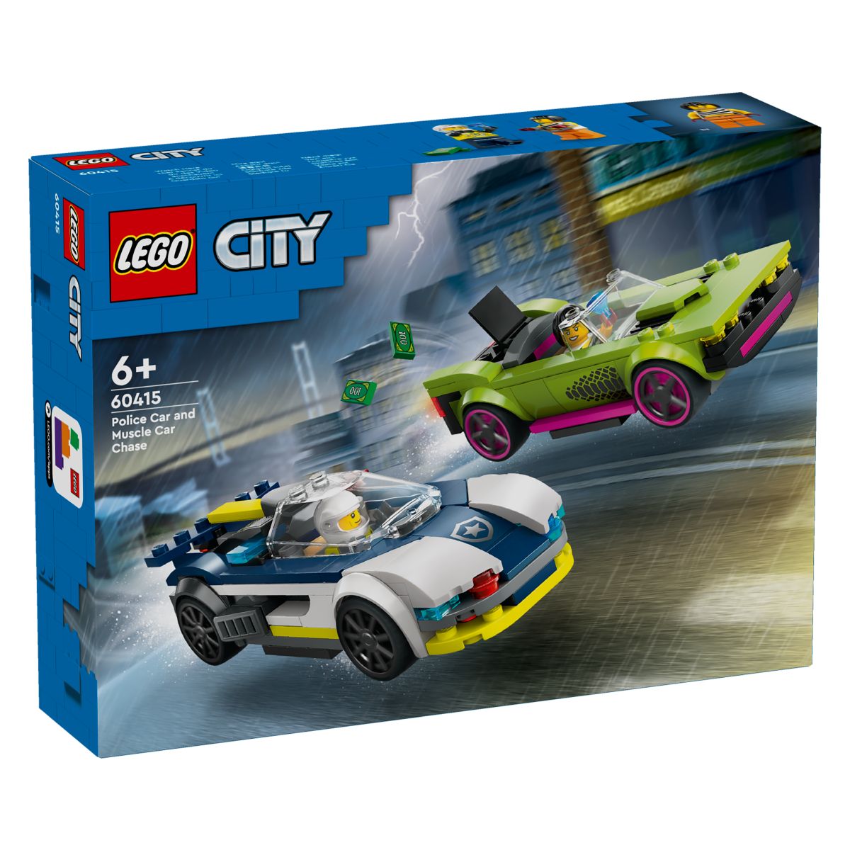 Lego City 60415 Policijski avtomobil in avto z močnim motorjem