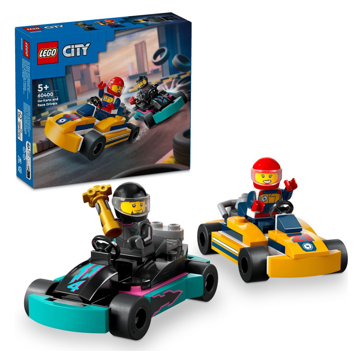 Lego City 60400 Gokarti in dirkalci