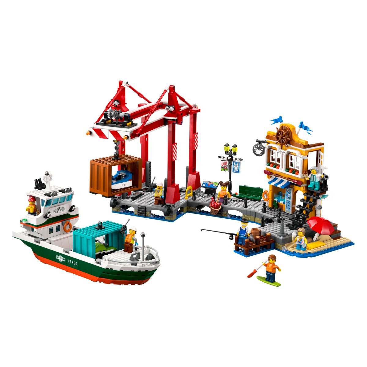 Lego City 60422 Obmorska luka s tovorno ladjo