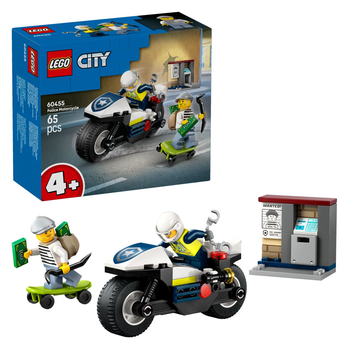 Lego City 60455 Pregon s policijskim motorjem