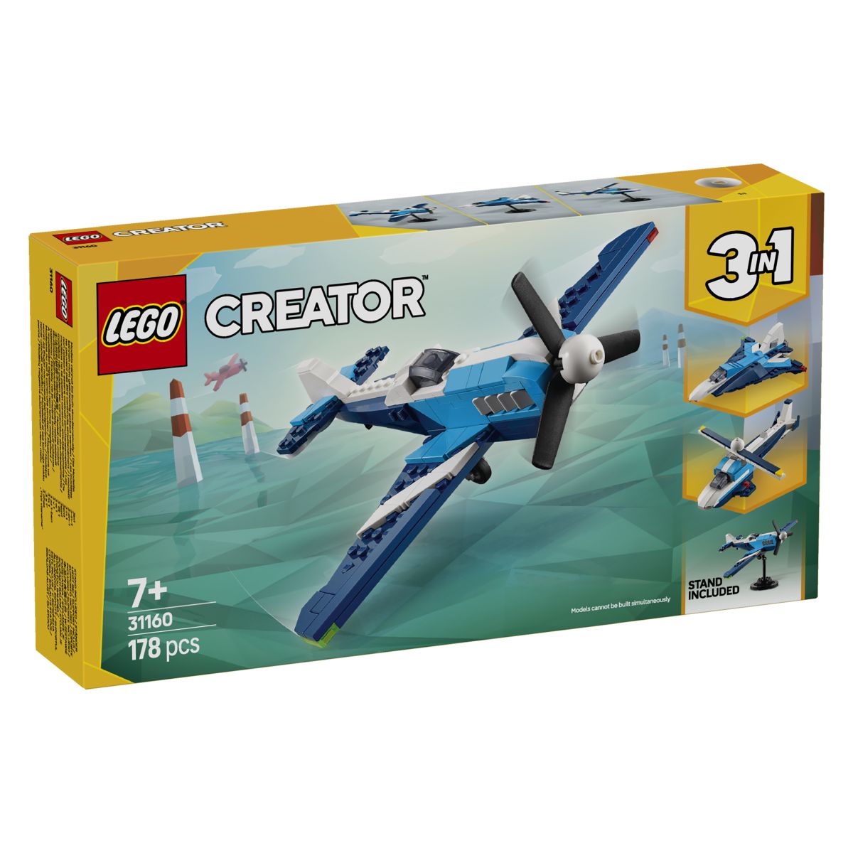 Lego Creator 31160 Zračno vozilo: Tekmovalno letalo 3v1