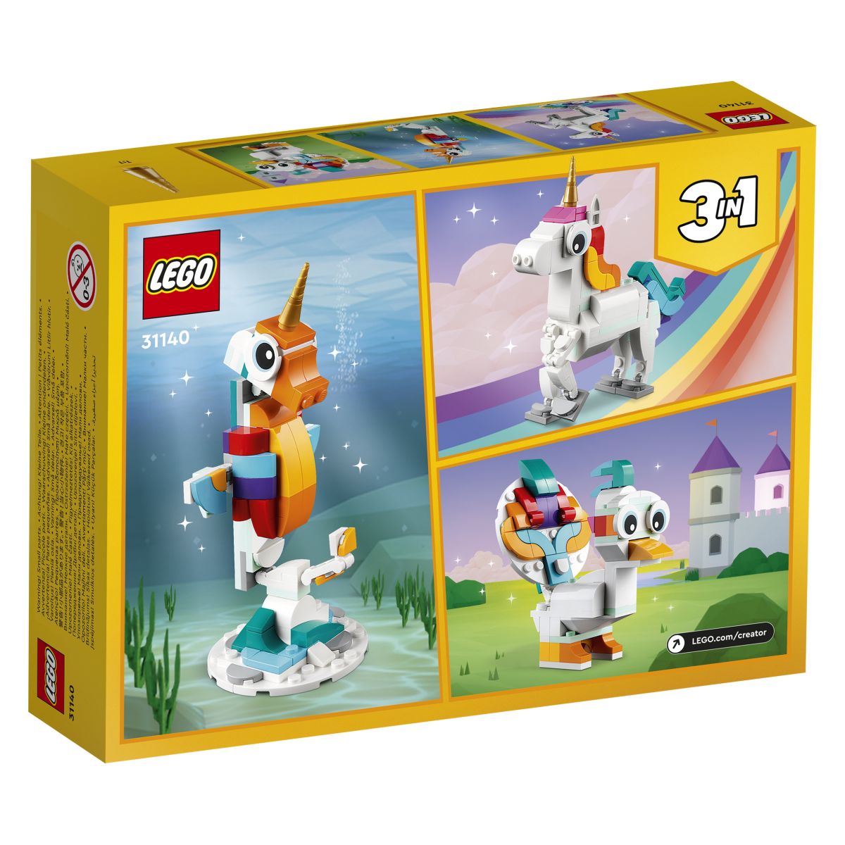 Lego Creator 31140 Čarobni samorog 3v1