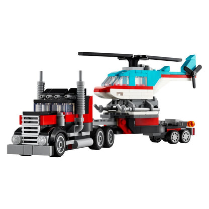 Lego Creator 31146 Ploščadni tovornjak s helikopterjem 3v1
