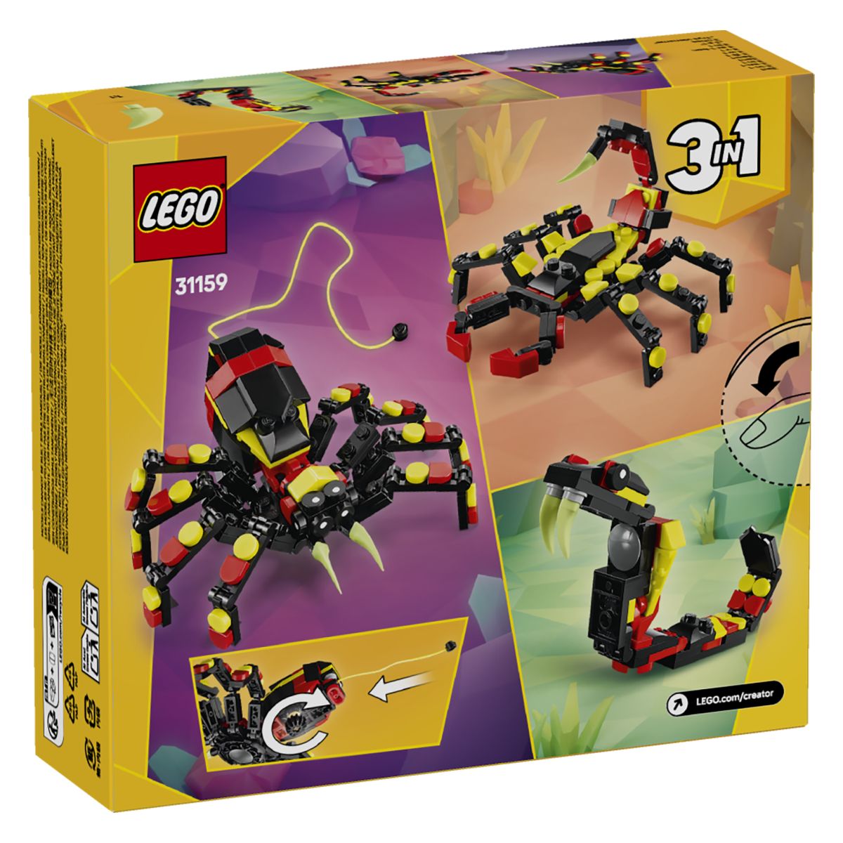 Lego Creator 31159 Divje živali: presenetljivi pajek 3v1