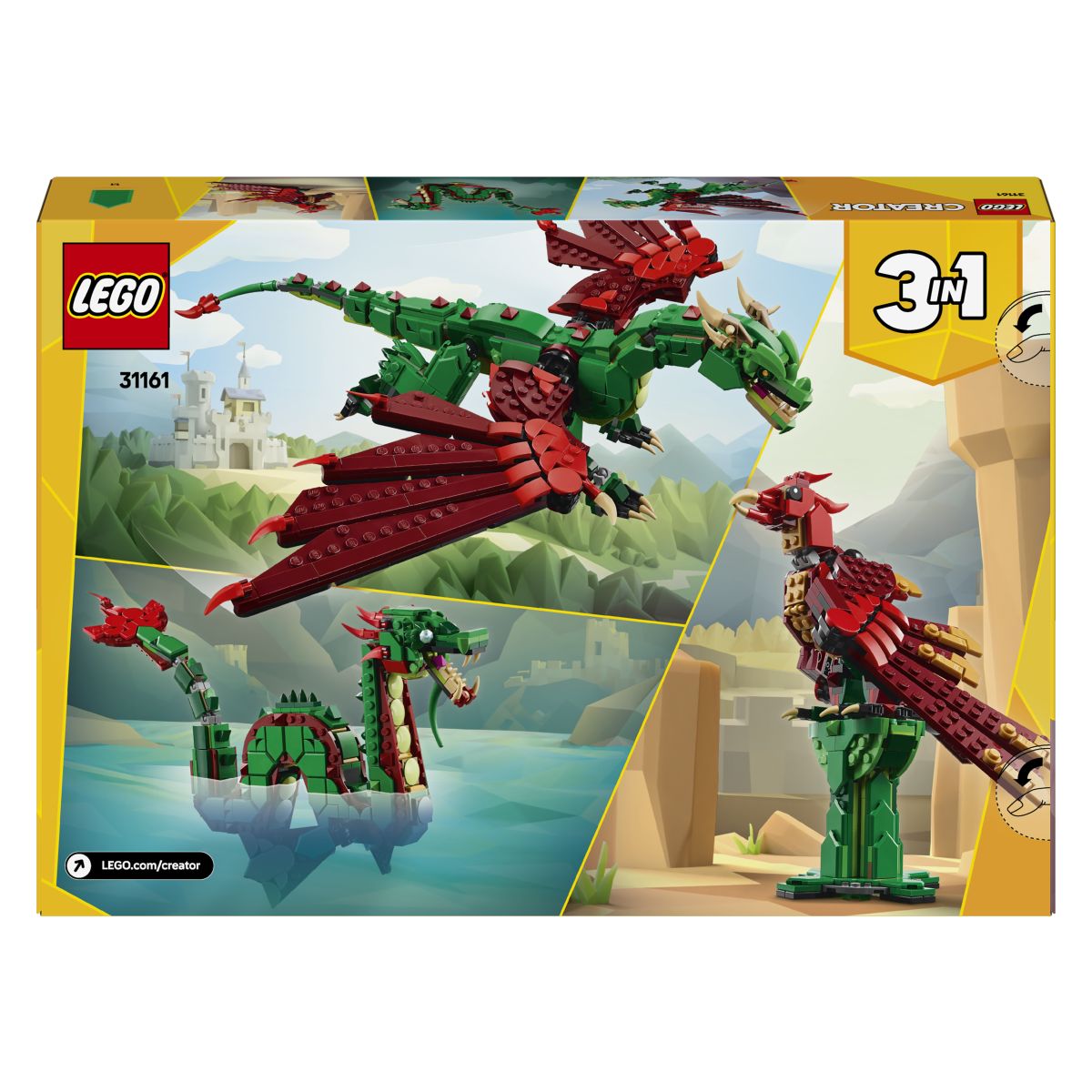 Lego Creator 31161 Srednjeveški zmaj 3v1