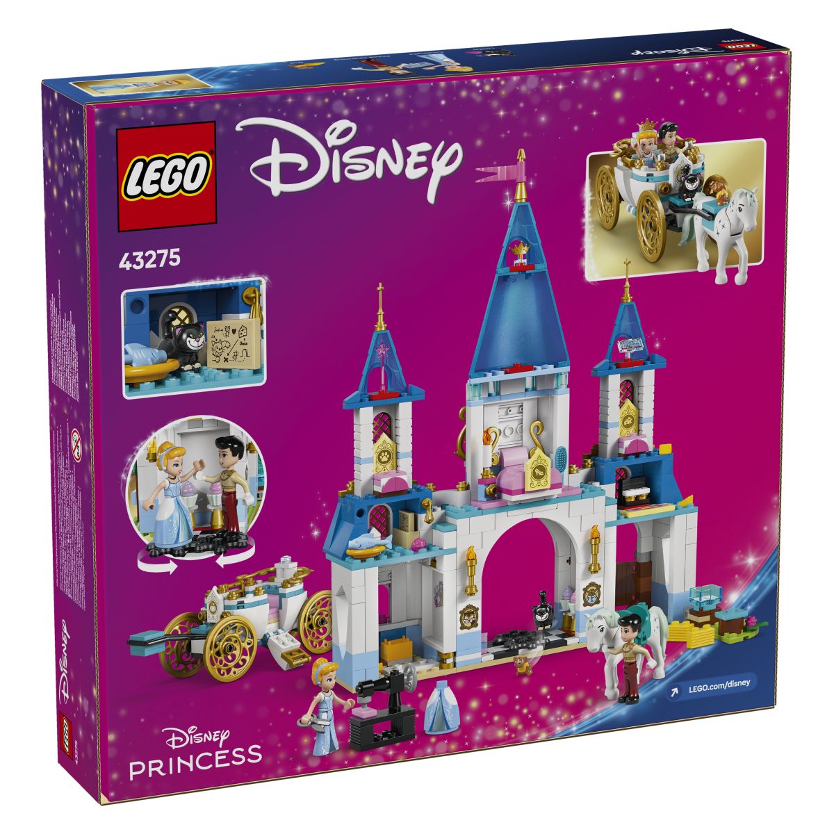 Lego Disney Princess 43275 Pepelkin grad in kočija s konjsko vprego