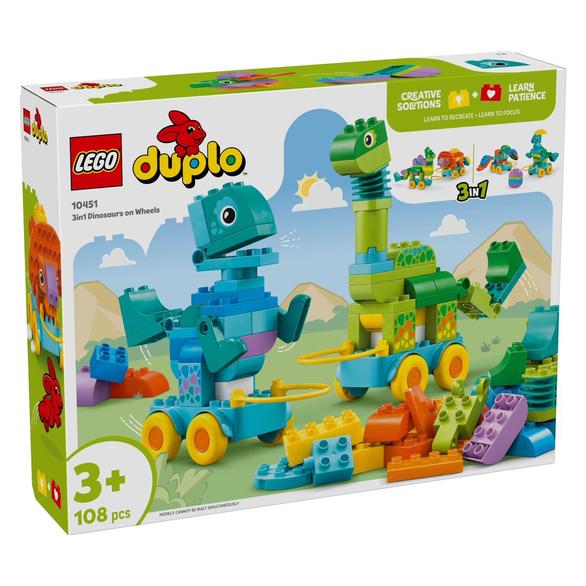 Lego Duplo 10451 Dinozavri na kolesih 3v1