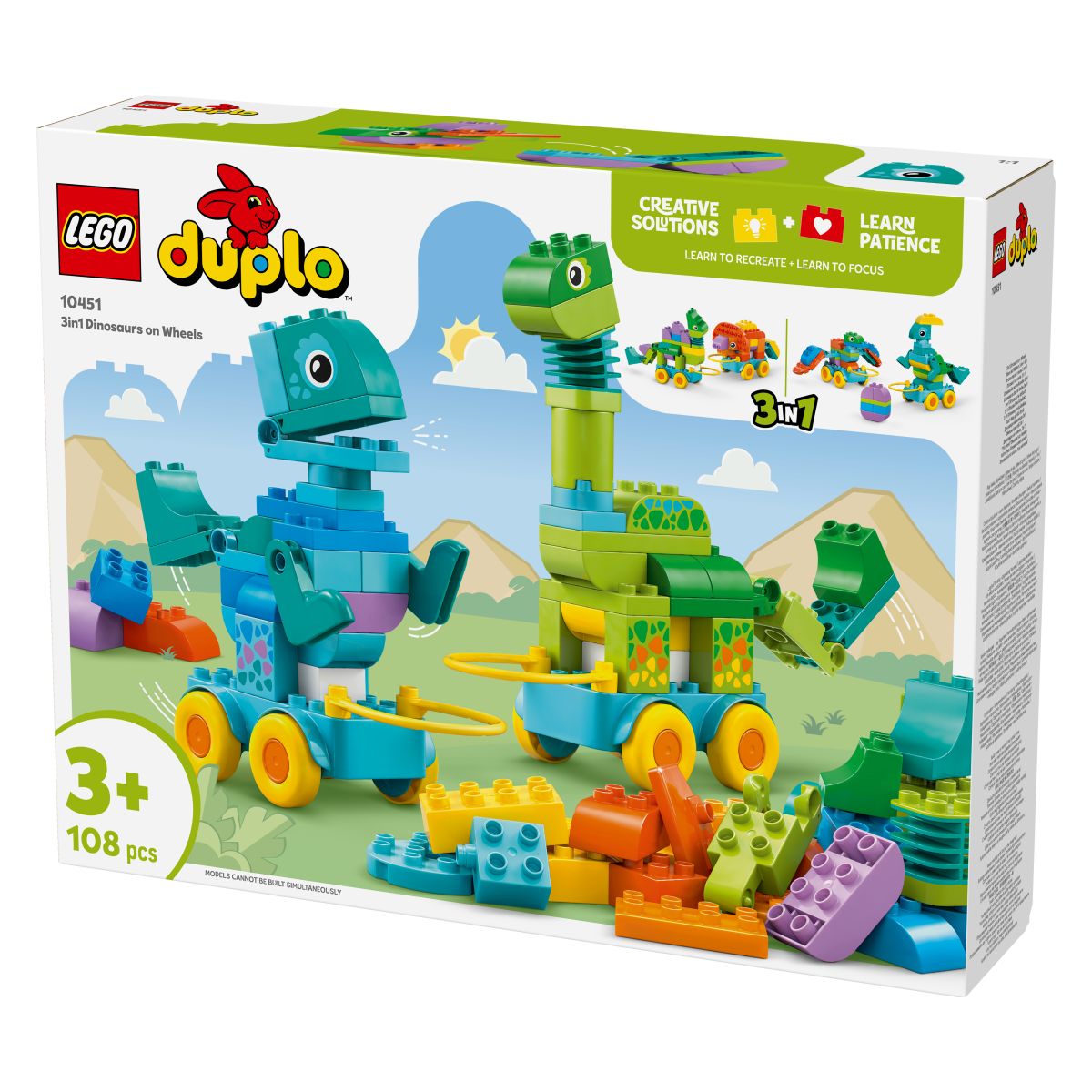 Lego Duplo 10451 Dinozavri na kolesih 3v1