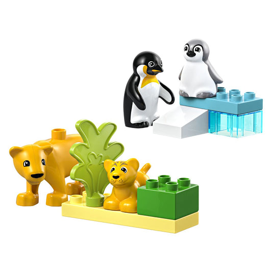 Lego Duplo 10442 Družine divjih živali: pingvini in levi