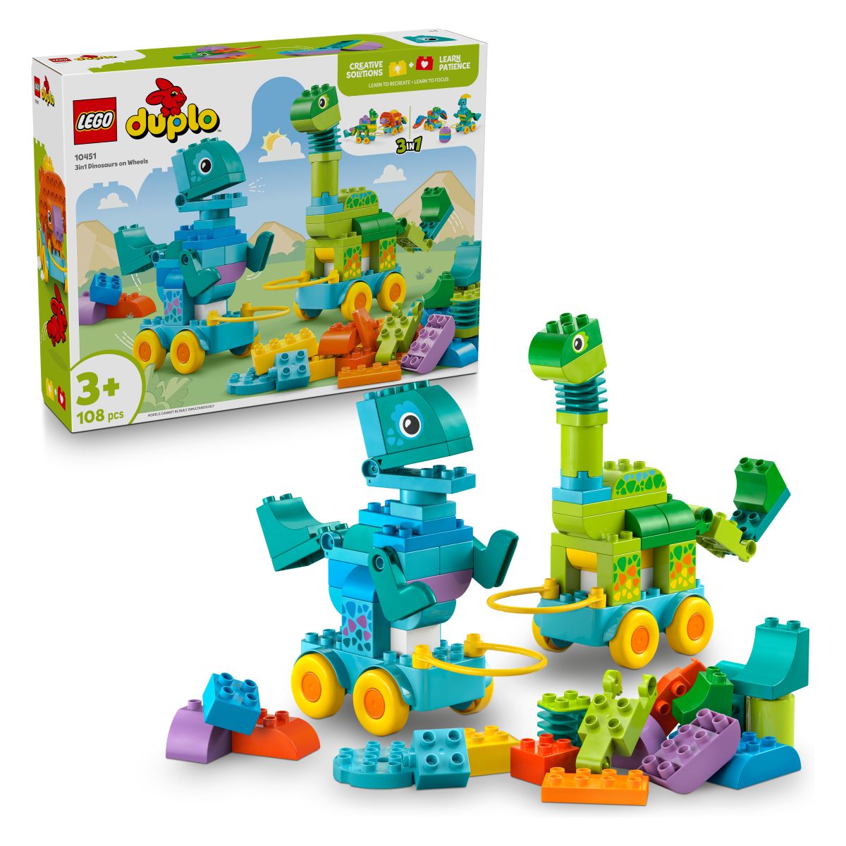 Lego Duplo 10451 Dinozavri na kolesih 3v1