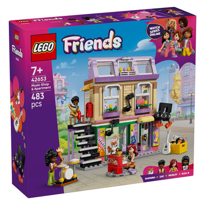 Lego Friends 42653 Glasbena trgovina in stanovanje